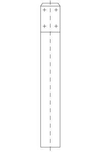 Słupek betonowy oznacznikowy 15x15x115 Czerwony